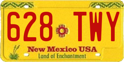 NM license plate 628TWY