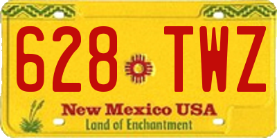 NM license plate 628TWZ