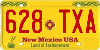 NM license plate 628TXA