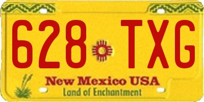 NM license plate 628TXG