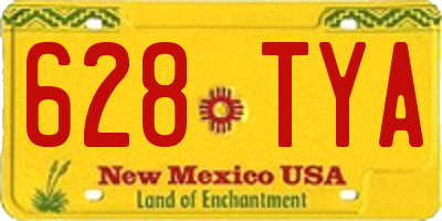 NM license plate 628TYA