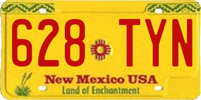 NM license plate 628TYN