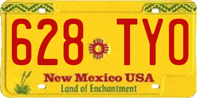 NM license plate 628TYO