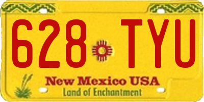 NM license plate 628TYU