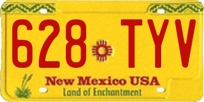 NM license plate 628TYV