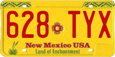 NM license plate 628TYX