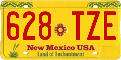 NM license plate 628TZE