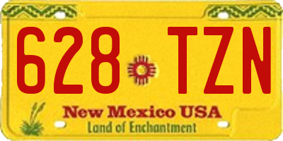 NM license plate 628TZN