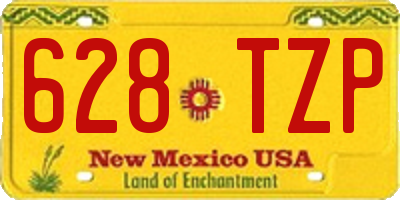 NM license plate 628TZP