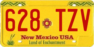 NM license plate 628TZV