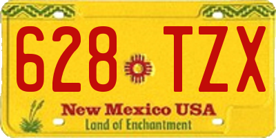NM license plate 628TZX