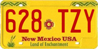 NM license plate 628TZY