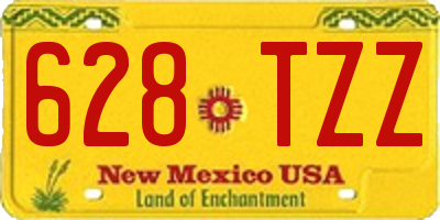 NM license plate 628TZZ