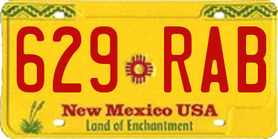 NM license plate 629RAB