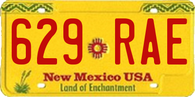 NM license plate 629RAE