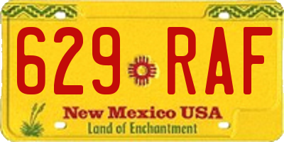 NM license plate 629RAF
