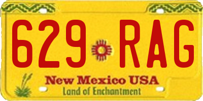 NM license plate 629RAG