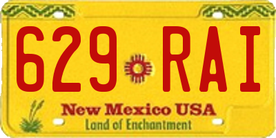 NM license plate 629RAI