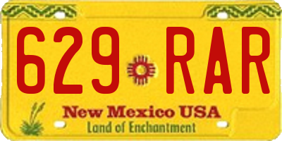 NM license plate 629RAR