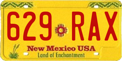 NM license plate 629RAX