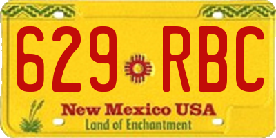 NM license plate 629RBC