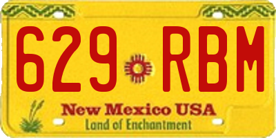 NM license plate 629RBM