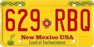 NM license plate 629RBQ