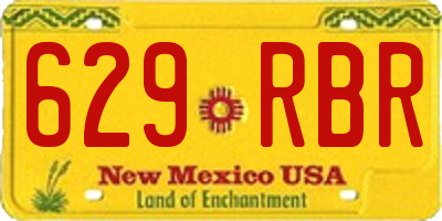 NM license plate 629RBR
