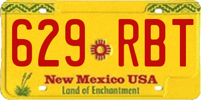 NM license plate 629RBT
