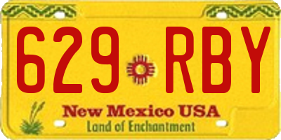 NM license plate 629RBY