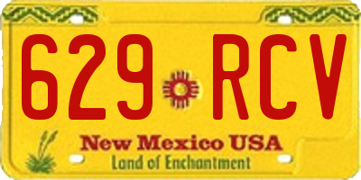NM license plate 629RCV