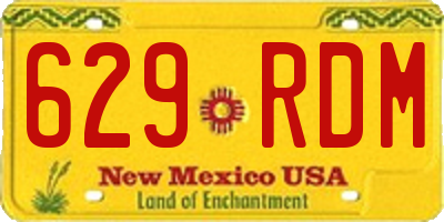 NM license plate 629RDM