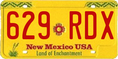 NM license plate 629RDX
