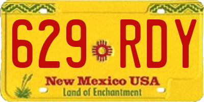 NM license plate 629RDY