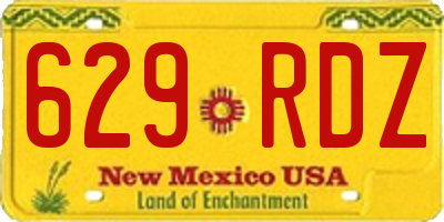 NM license plate 629RDZ