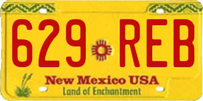 NM license plate 629REB