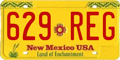 NM license plate 629REG