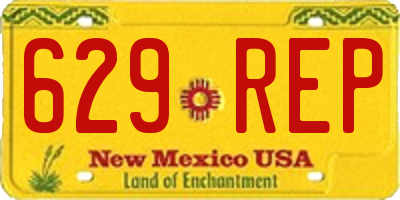 NM license plate 629REP