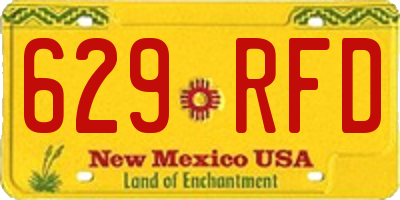 NM license plate 629RFD