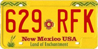 NM license plate 629RFK
