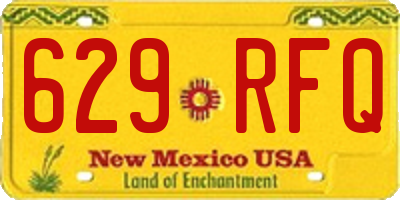 NM license plate 629RFQ