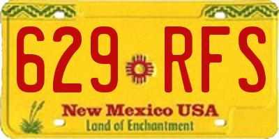 NM license plate 629RFS
