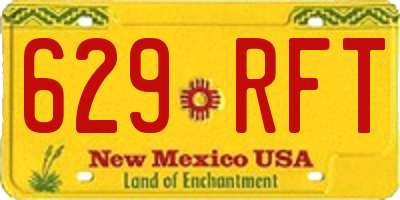 NM license plate 629RFT