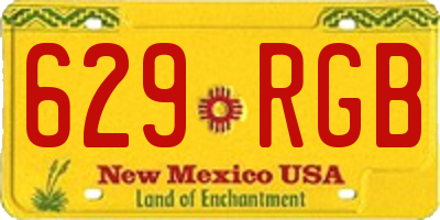 NM license plate 629RGB