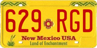 NM license plate 629RGD