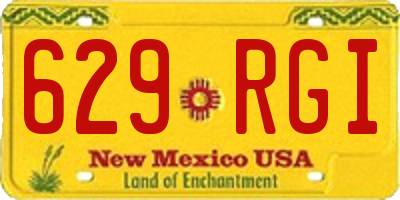 NM license plate 629RGI