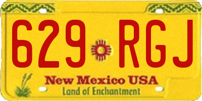 NM license plate 629RGJ