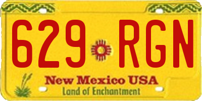 NM license plate 629RGN