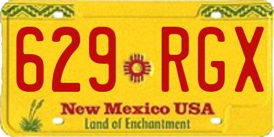 NM license plate 629RGX