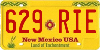 NM license plate 629RIE